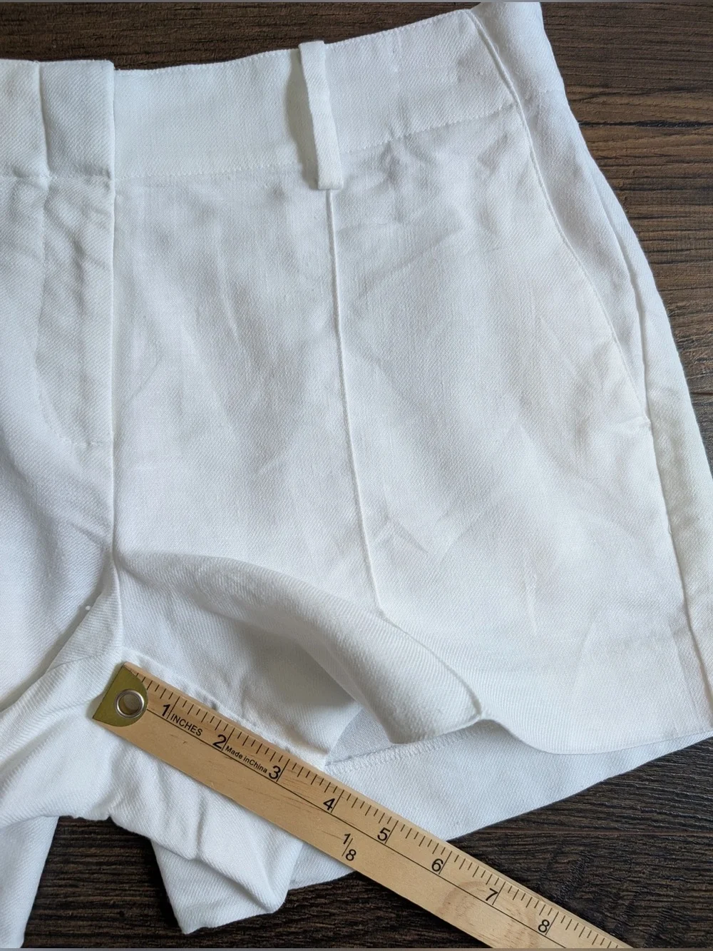 J. Crew Women’s Pintuck Shorts Linen Blend Structured Polished in White Size 2